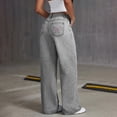 thumbnail image 1 of Pants For Kids Pants For Boys Jeans Baggy Jeans for Boys Casual Wide Leg Denim Pants Vintage Elastic Waist Loose Fit Trousers Streetwear Size 10-12, 1 of 7