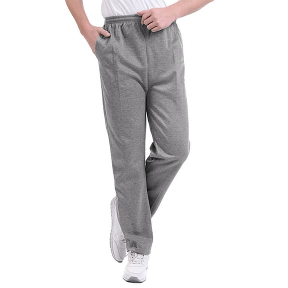 Pants For Men Fashion Casual Sports Solid Zipper Pocket Long Durable Comfortable Breathable Loose Fit Travel Attire Trousers