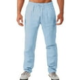thumbnail image 1 of Pants For Men Relaxed Fit Solid Summer Cotton And Trousers And Style Pants Sweatpants, 1 of 7
