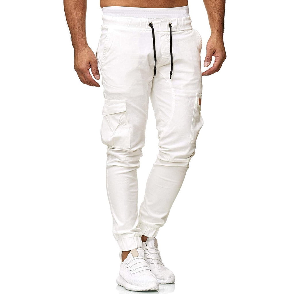 White jogging pants mens sale