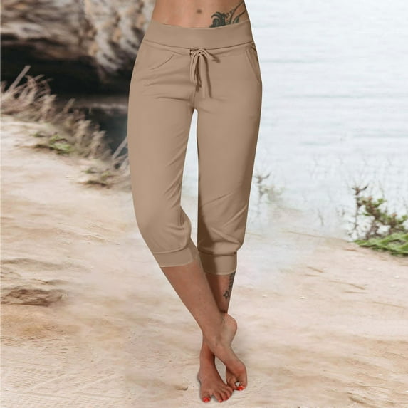 Pants For Women,Cropped Shorts For Women Summer New Casual Elastic Fashion Casual Pants