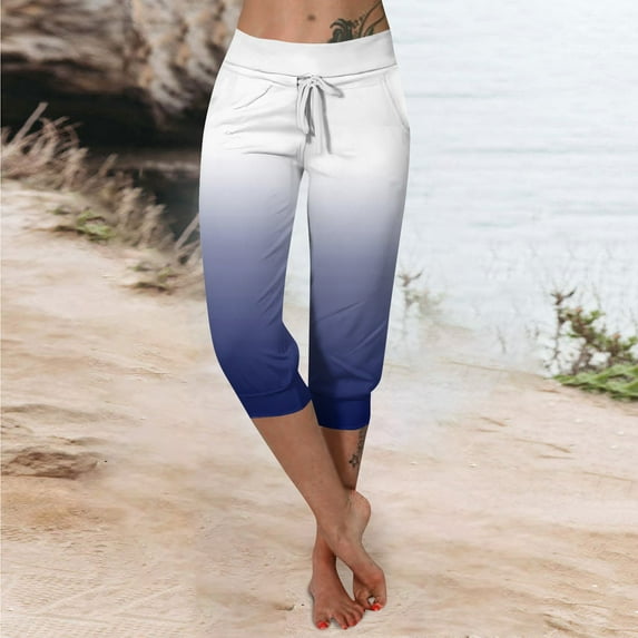 Pants For Women,Cropped Shorts For Women Summer New Casual Elastic Fashion Casual Pants