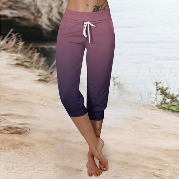 Pants For Women,Cropped Shorts For Women Summer New Casual Elastic Fashion Casual Pants