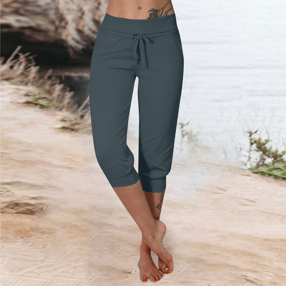 Pants For Women,Cropped Shorts For Women Summer New Casual Elastic Fashion Casual Pants