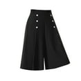 thumbnail image 1 of Pants For Women Summer Thin High Waist Slim Covering Six Piece Wide Leg Pants Women's Pants, 1 of 3