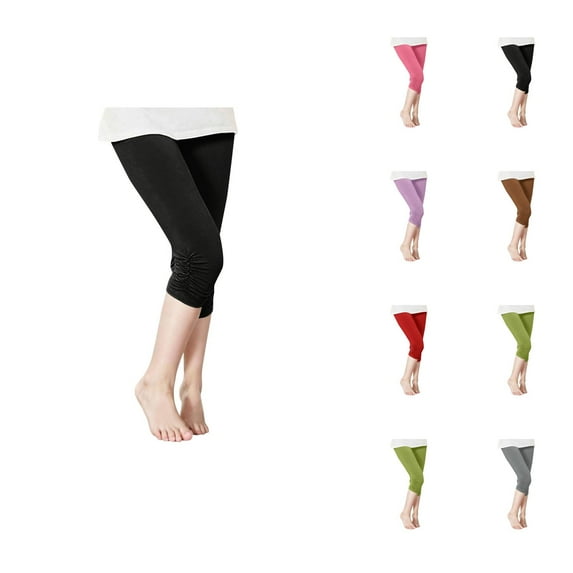Pants for Girls Back To School Clothes for Teen Girls Comfortable Summer Stretchy Capri Leggings Lightweight Breathable Yoga Pants for Everyday Use Beach and Gym Activities