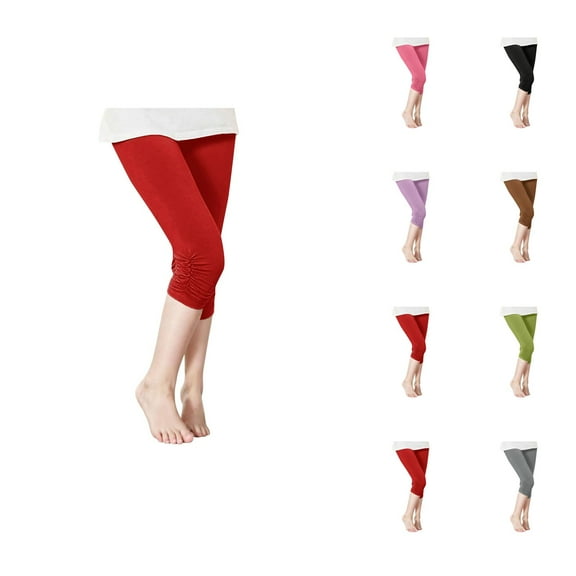 Pants for Girls Back To School Clothes for Teen Girls Comfortable Summer Stretchy Capri Leggings Lightweight Breathable Yoga Pants for Everyday Use Beach and Gym Activities