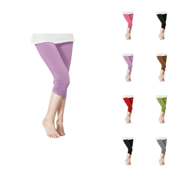 Pants for Girls Back To School Clothes for Teen Girls Comfortable Summer Stretchy Capri Leggings Lightweight Breathable Yoga Pants for Everyday Use Beach and Gym Activities