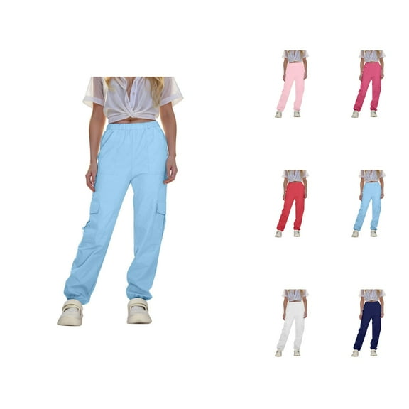 Pants for Girls Back To School Clothes for Teen Girls Girls Cargo Pants - Casual Jogger Pants for Girls with Elastic Waist and Pockets Comfortable and Stylish Fashion for Everyday Wear