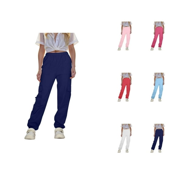 Pants for Girls Back To School Clothes for Teen Girls Girls Cargo Pants - Casual Jogger Pants for Girls with Elastic Waist and Pockets Comfortable and Stylish Fashion for Everyday Wear