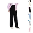 thumbnail image 1 of Pants for Girls Back To School Clothes for Girls Girls Casual Pants Wide Leg Joggers for Kids Comfortable Athletic Trousers Soft Elastic Waist Pants for Daily Activity for Children, 1 of 4