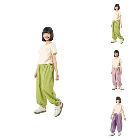 Pants for Girls Back To School Clothes for Teen Girls Summer Lightweight Loose Fit Sun Protective Trousers for Active Girls for Toddlers and Big Kids Ages 5 to 14