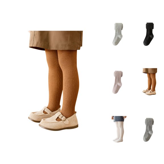 Pants for Girls Casual Pants for Girls Toddler Kids Baby Girls Warm Full Leggings Knitted Tights Stretchy Basic Full Length Pantyhose Ideal for Spring Autumn Stocking Fashion