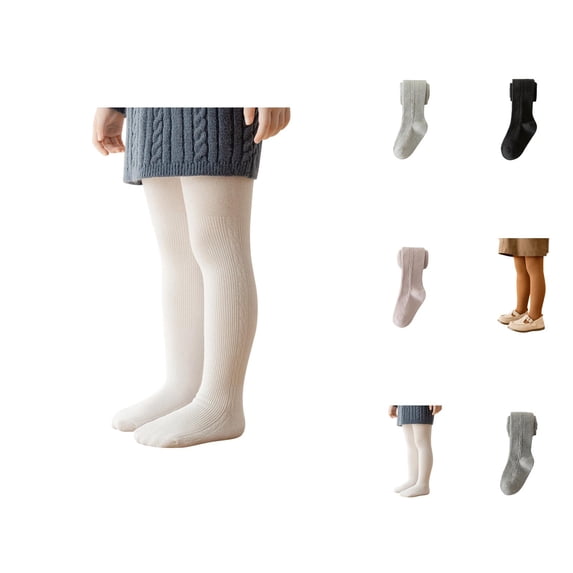 Pants for Girls Casual Pants for Girls Toddler Kids Baby Girls Warm Full Leggings Knitted Tights Stretchy Basic Full Length Pantyhose Ideal for Spring Autumn Stocking Fashion