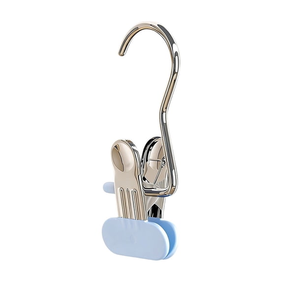 Pants Hanger Clips with Soft Rubber Coating, Stainless Steel No-Slip No-Mark Clips for Jeans, Skirts, Trousers and Closet Organization 1pc