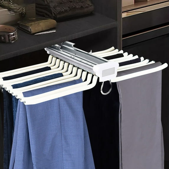 Pants Hangers 22 Arms Steel Sliding Pull Out Trousers Rack,Clothes Hanger Organizers,Closet Organizer Rack for Pants