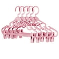 thumbnail image 1 of Pants Hangers,5Pcs Adjustable Clothes Hangers with Clips,Portable Drying Rack Travel Plastic Non-Slip Clothes Drying Hanger for Adults Garments,Space-Saving for Pants,Skirts,Coats,Dresses(Pink,5Pcs), 1 of 6