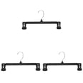 thumbnail image 1 of Pants Hangers with Clips,Heavy Duty Black Skirt Hangers 12 Inch,Adjustable Metal Clips,Space-Saving for Women Men Jeans Shorts Trousers Dorm Bedroom Home Clothes Closet Organizers & Storage(Black*3), 1 of 4
