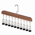 thumbnail image 1 of Pants Hangers With Clips Space Saving Closet Organizer 10 Clip Skirt Hanger Non Slip Grip, Heavy Duty Swivel Hook Multi Garment Storage Rack, Closet Organizer for Home Wardrobe Laundry Room, 1 of 2