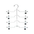 thumbnail image 1 of Pants Hangers with Clips,Space Saving Hanging Closet Organizer,4 Tiers Skirt Hangers,Closet Organizer-Clothes Hangers,College Dorm,Apartment Essentials for Closet Bottom,Black,13x14.96",0.13",0.15", 1 of 9
