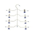 thumbnail image 1 of Pants Hangers with Clips,Space Saving Hanging Closet Organizer-4 Tiers Skirt Hangers with Hook,Closet Organizer-Clothes Hangers- College Dorm Essentials Apartment Essentials by WEIWEIGG, 1 of 7