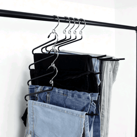 Pants Hangers Space Saving - 20 Pack Non Slip Metal Hangers for Closet Multiple Layers,Open Ended Pants Hangers for Jeans Trouser Slacks$$Home Decor, Kitchen, & Other