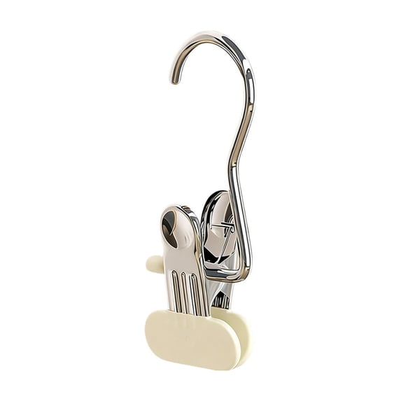Pants Hangers with Clips Stainless Steel Soft Rubber Coated Multipurpose Closet Organizer for Skirts and Jeans
