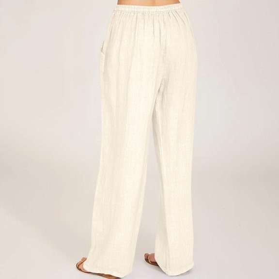 Pants with High Elastic Waist and Wide Leg Casual Loose Fitting Comfortable Pants（Do Not Use Article Markers） Dress Pants with Pockets Floral Pants for Women Casual Fancy Clothes for plus Size