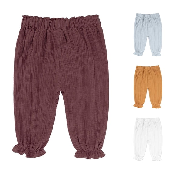 Pants Kids Baggy High Waist Elastic Jogger Solid Pants Athletic Clothes Clothes for Boys 6-9 Months
