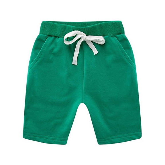 Pants Kids Spring Summer Solid Ruffle Shorts Clothes With Pocket Baby Shorts Green 3 Years-4 Years