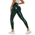 thumbnail image 1 of Pants Leggings Stretch Waisted Womens High Leather Pleather Pants Wide Legged Pant Pants Women plus Size Women Pants Casual Yoga Pants with Pockets Pants Women Casual High Waist Pants for Women, 1 of 6