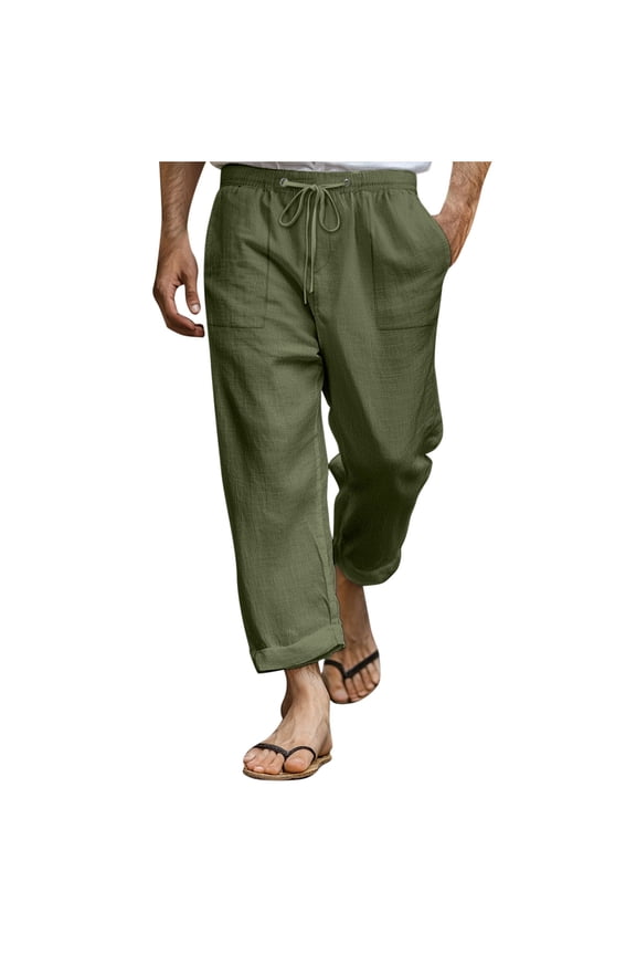 Pants Men Casual Baggy Anime Print Joggers Sweatpants Elastic Drawstring Tapered Boho Hippie Harem