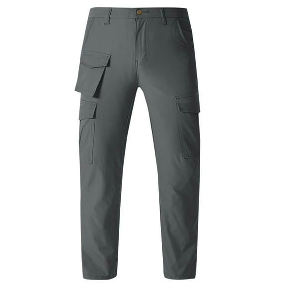 Pants for Men Casual Straigh Man Elastic Waist Pants with Pocket Men's Baggy Drawstring Jogger Pant Mens Elastic Beam Feet Streetwear Trousers Zipper Straight Trouser Size S-5XL