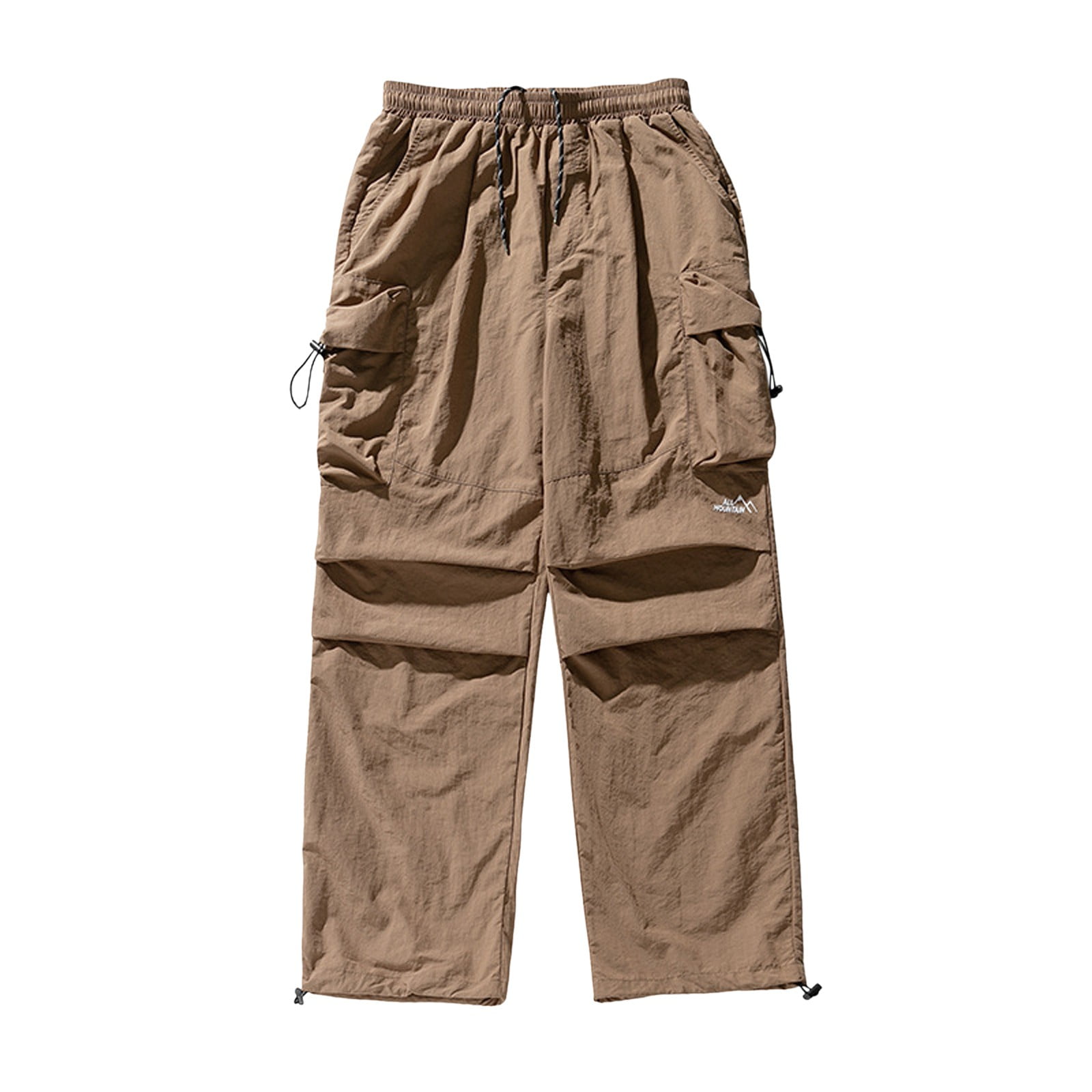 Pants for Men,Male Summer Double Pleated Parachute Pants with