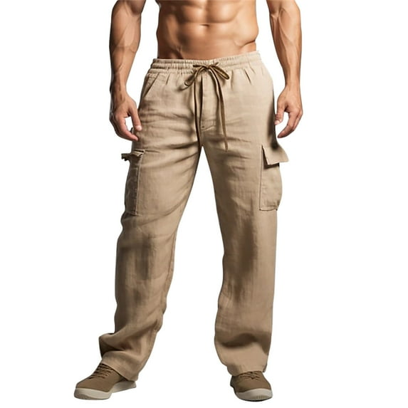 Pants For Men Stretch, Extreme Motion Stretch Cargo Pants Pantalones Pants Relaxed Fit Mens Big And Tall Rain Pants Cold Weather Pants Cargo Pantalones Para Xxl Beige