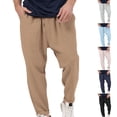 thumbnail image 1 of Pants Men's Bootcut Dress Pants Pockets Men's Summer Trendy Plus Size Breathable Solid Color Sports Casual Pants Khaki Xl, 1 of 5