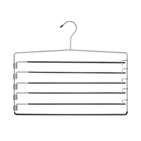 USTECH 6-Tier Metal Pants Organizer for Closet, Foldable Hangers for Women, Space-Saving Storage