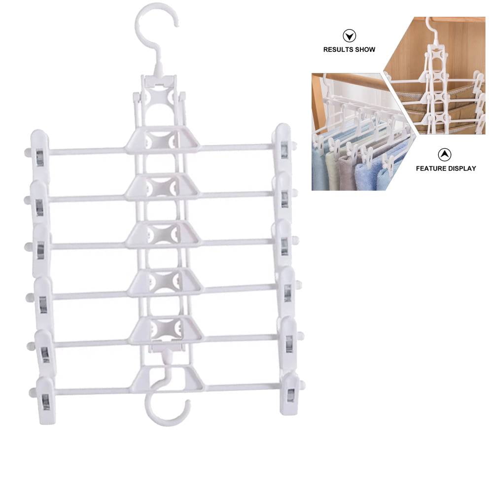 Pants Rack Hanger for Kids Hangers Clothes Trouser Portable Stand Jeans White Child Man