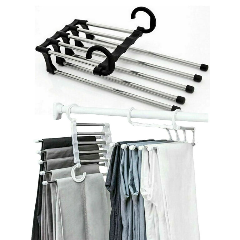 Pants Rack Multi functional 5 In 1Stainless Steel Magic Hanger Scarf Tie Rack US Walmart