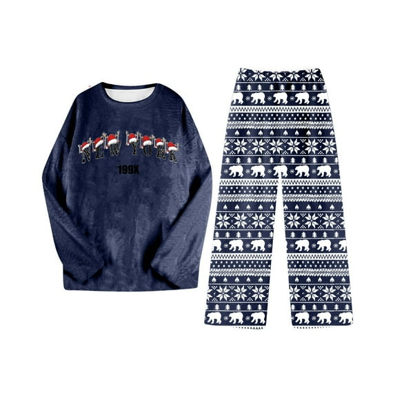 Pants Suits for Women Dressy plus Size Sexy Suit Pants for Women Short Heel Woman Suit Work Pant Suits Tall Career Pant Ladies Fashion Casual Autumn/ Winter Flannel Christmas Print Trousers L Blue XXL