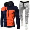 thumbnail image 1 of Pants For Sweatsuits Men Set, Mens Tracksuit 2 Piece Hoodie Sweatsuit Sets Jogging Suits Lounge Outfits Sports Suit Long Sleeve Athletic Fashion (M,Navy), 1 of 4