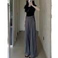 thumbnail image 1 of Pants Women All-match Elastic Waist Daily Straight Leisure Loose Korean Style, 1 of 8