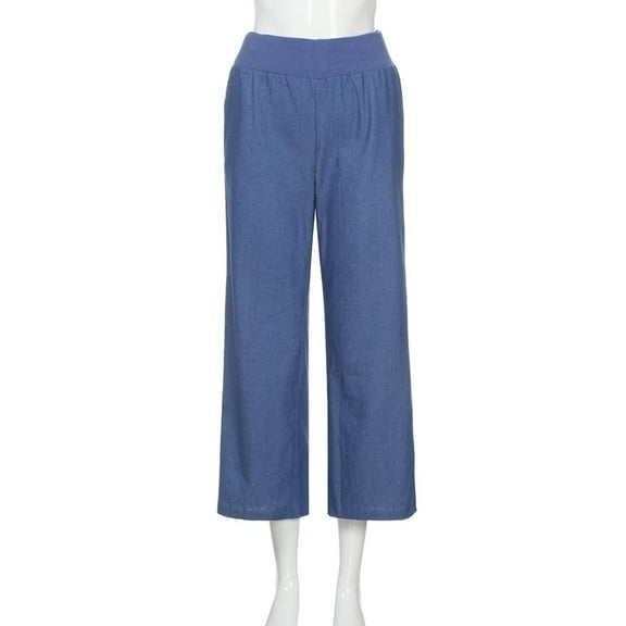 Pants for Women Apparel Casual Comfy Flare Yoga Pants Women Tan Casual for Miniature Flare Leg Length Women's with Pockets Patterned Work Drawstring Work Blue 3XL