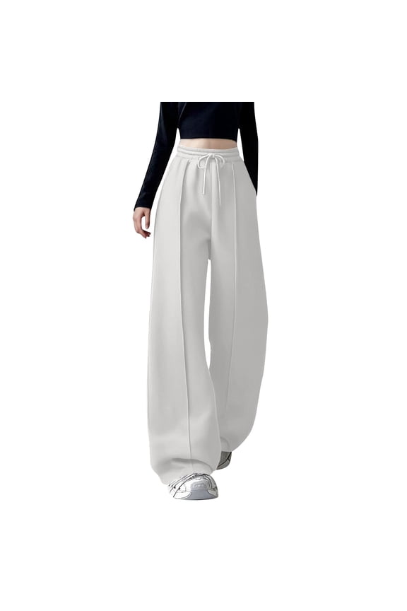 Pants for Women Casual Pants for Petite Women Work Leggings with Pattern Short Track Sweat Pant Thin Sweatpants Draw String Dress Work Stretch White S