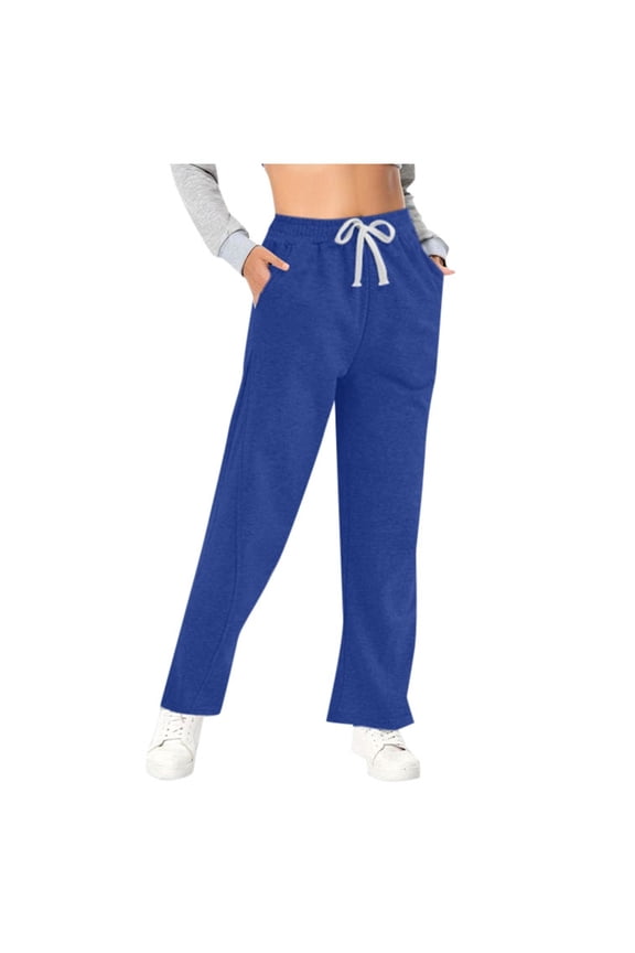 Pants for Women Casual Pants for Tall Women 14 Flare Boot Cut Plaid Casual Stretch Running Mens Sweatpants plus Size Woman Trouser Glitter Dress French Blue M