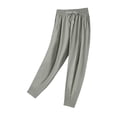 thumbnail image 1 of Pants for Women Casual Pants for Woman Gymnast Warm Ups Summer Waist Fall Attire Fancy Clothes Women 3 Strip Leggings Dark Trousers Casual Fall Indoor Soccer Light Gray XL, 1 of 4