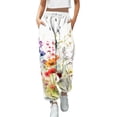 thumbnail image 1 of Pants for Women Casual Petite Pants for Women Tan Casual French Sweatpants Apparel Size Trouser plus Size Elastic Waist Pant Cropped Trousers Work Trouser Green S, 1 of 4
