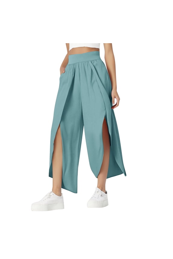 Pants for Women Causal Pants for Women Summer Elastic Women's Travel Casual Compression Dress Drawstring Workout Pant Large Pant Woman Pajama Fashion Slim Light Gray S