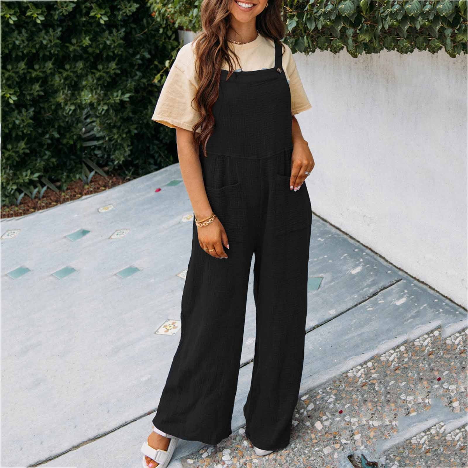 Casual Street Solid Pocket Square Collar Loose Jumpsuits(7 Colors) Casual Street Solid Pocket Square Collar Loose Jumpsuits(7 Colors)