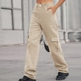 thumbnail image 1 of Pants for Women,Clearance Women's Plus Size Women Solid Pants Hippie Punk Trousers Streetwear Jogger Pocket Loose Overalls Long Pants Loose Causal Pants, 1 of 5